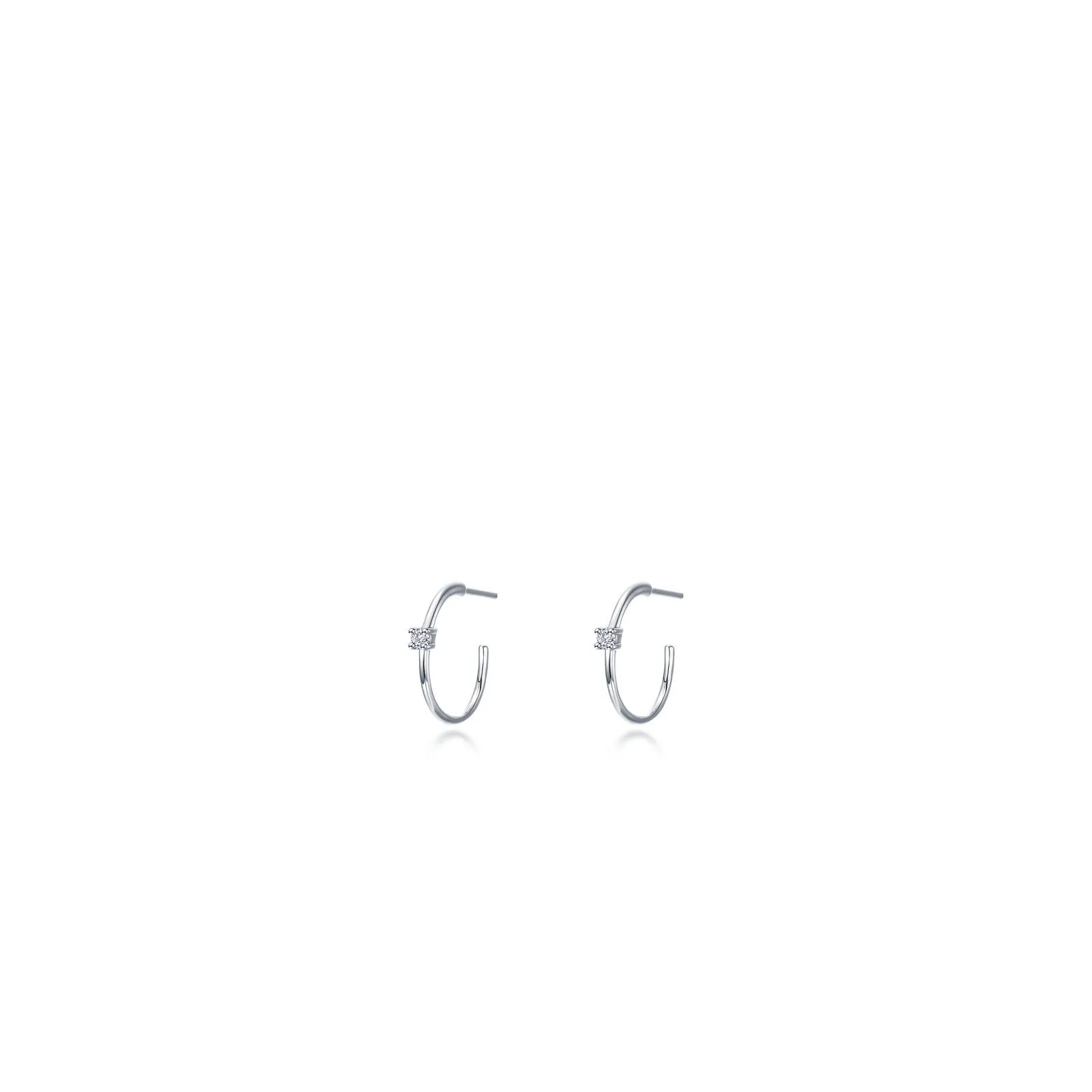10mm High Polised Hoop Earrings