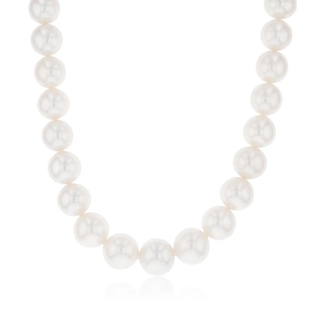 14-17mm White South Sea Graduated Strand with 9ct White Gold Clasp