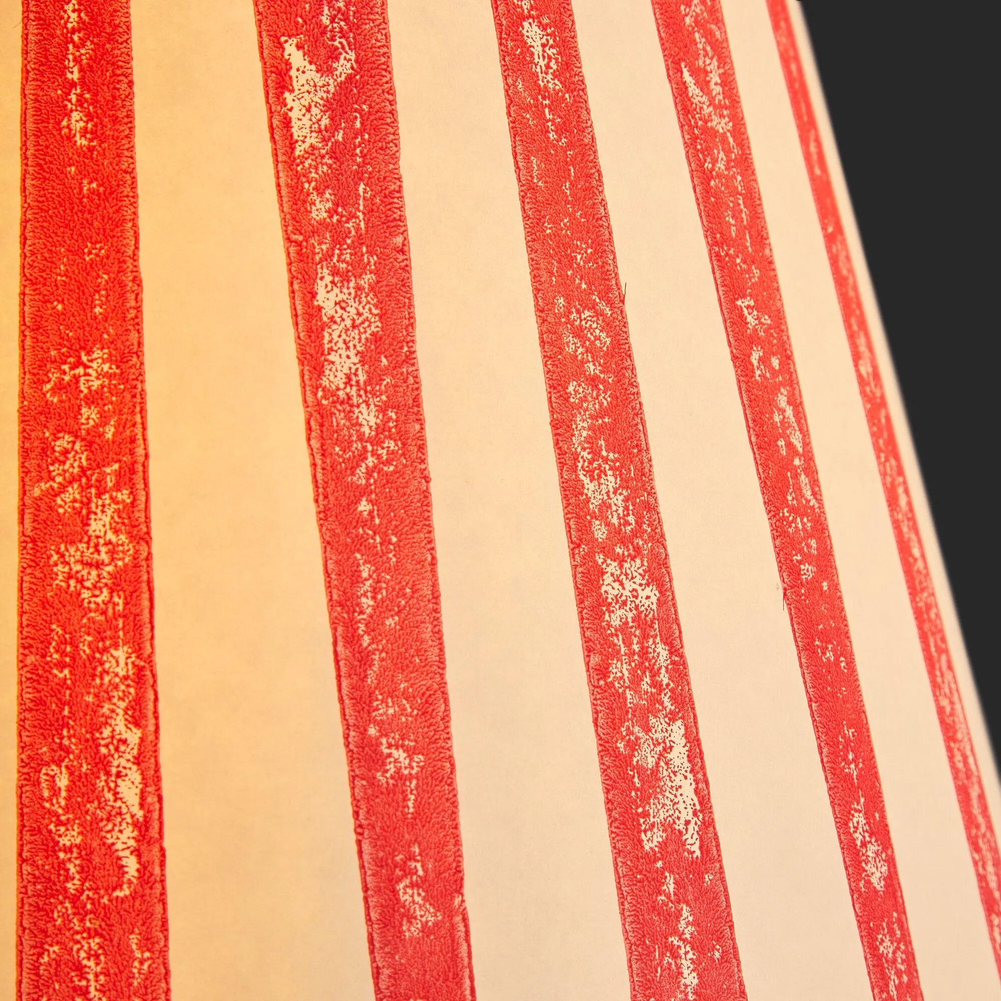 14cm tall tapered shade in scarlet tapers hand painted card