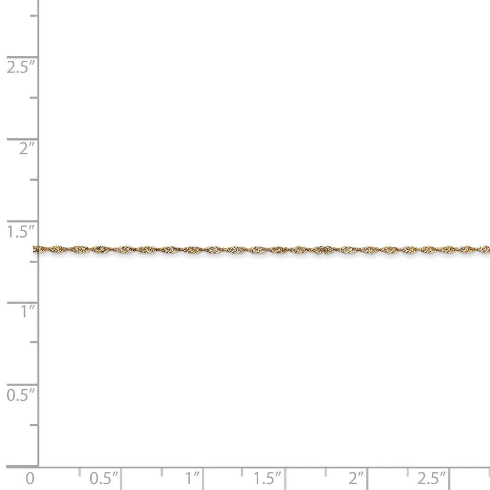 14k 1mm Singapore Chain (CARDED) | 10SY