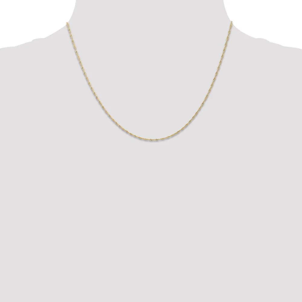 14k 1mm Singapore Chain (CARDED) | 10SY