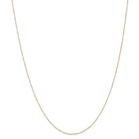 14k .5 mm Carded Curb Chain | 8CY