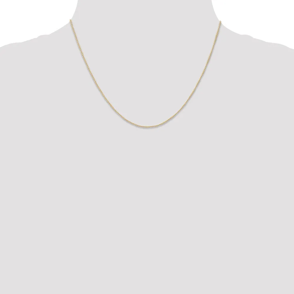 14k .5 mm Carded Curb Chain | 8CY