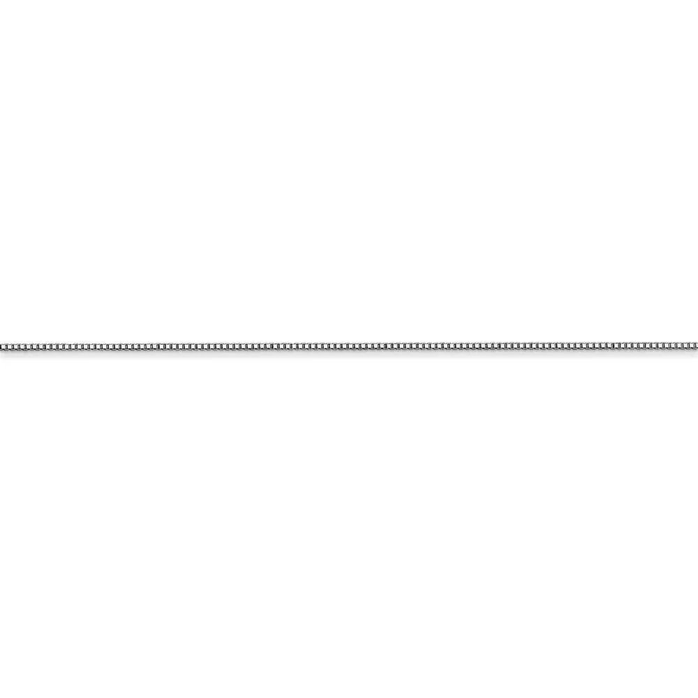 14k Carded WG .5mm Box Chain(CARDED) | 5BW
