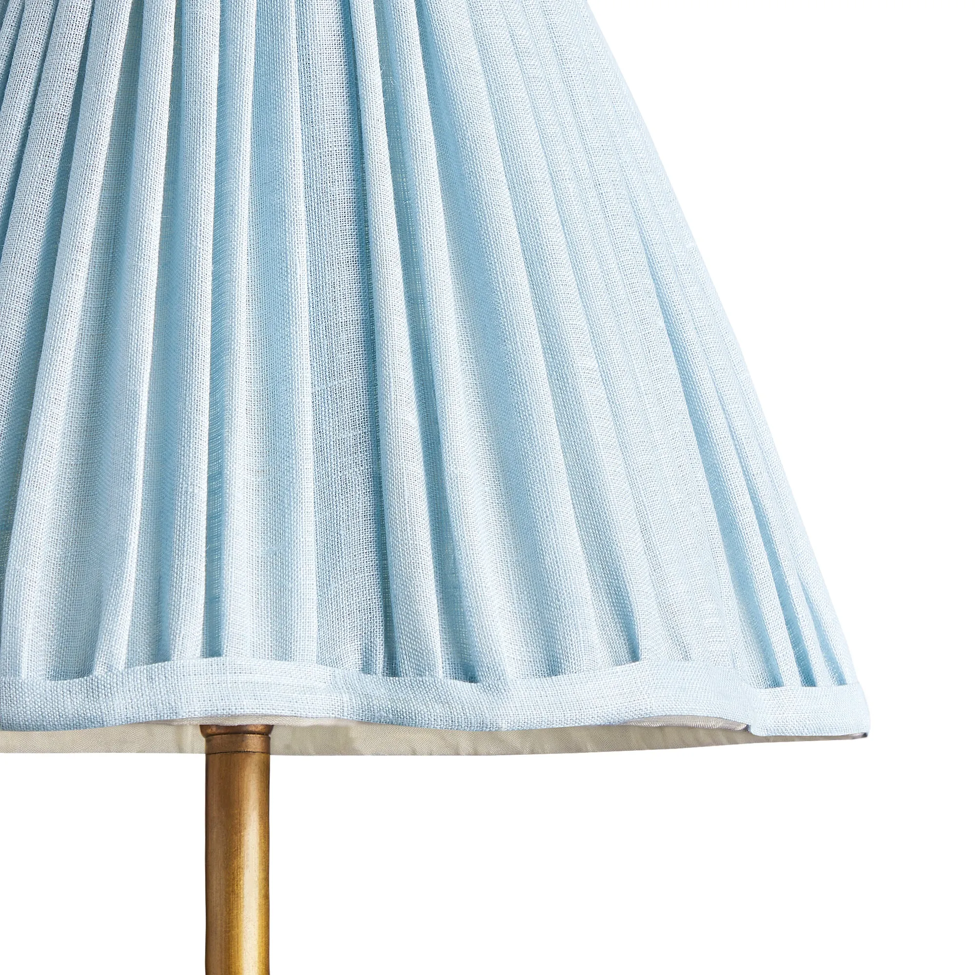 16cm scalloped empire shade in blue sky linen