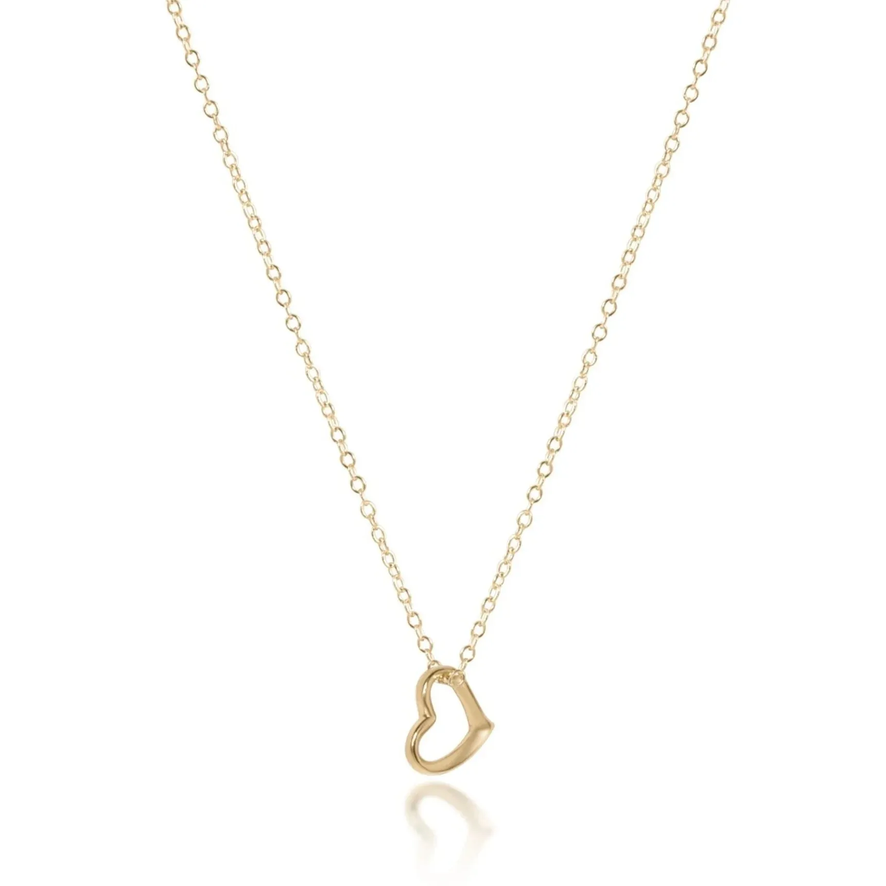 16" Necklace Gold Love Small Charm