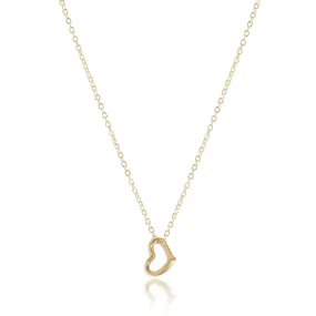 16" Necklace Gold Love Small Charm