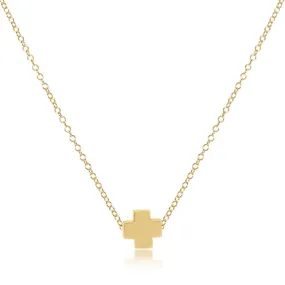 16" Necklace Gold - Signature Cross Gold