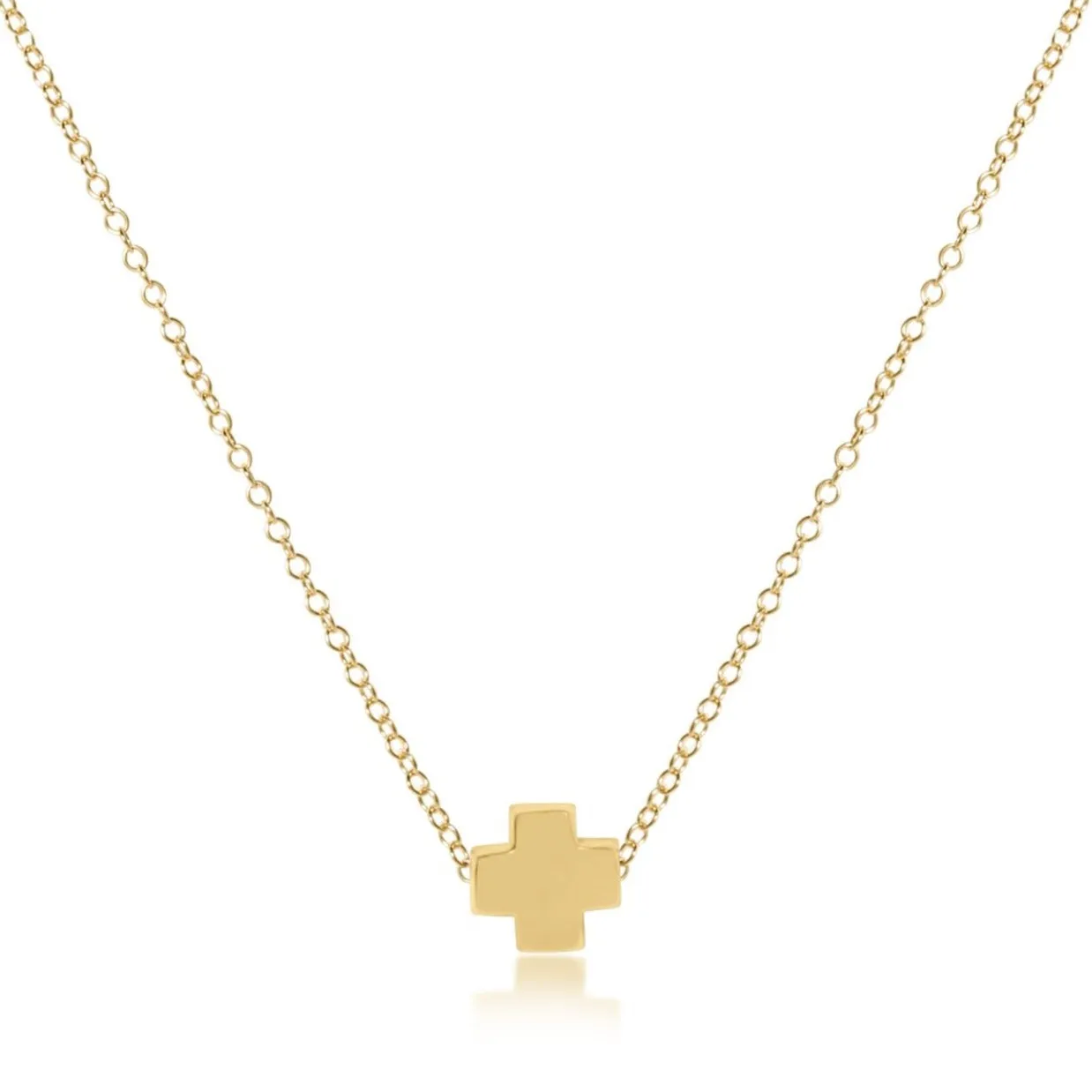 16" Necklace Gold - Signature Cross Gold