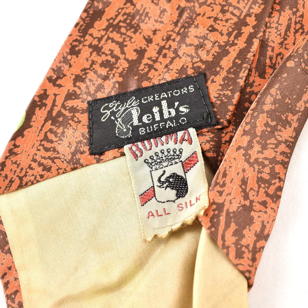 1940s Wheel Brush Stroke Vintage Tie