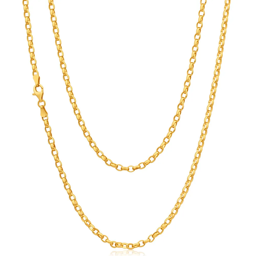 9ct Elegant Yellow Gold Belcher Chain