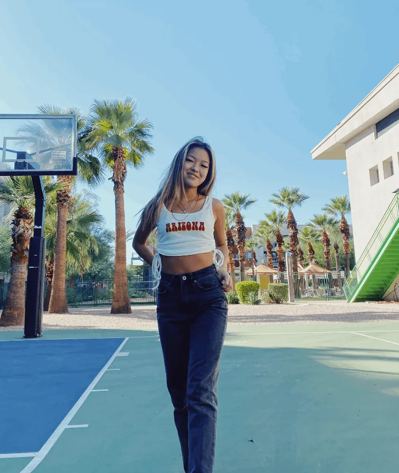 Arizona Bubbly Sinched Ribbed Tank
