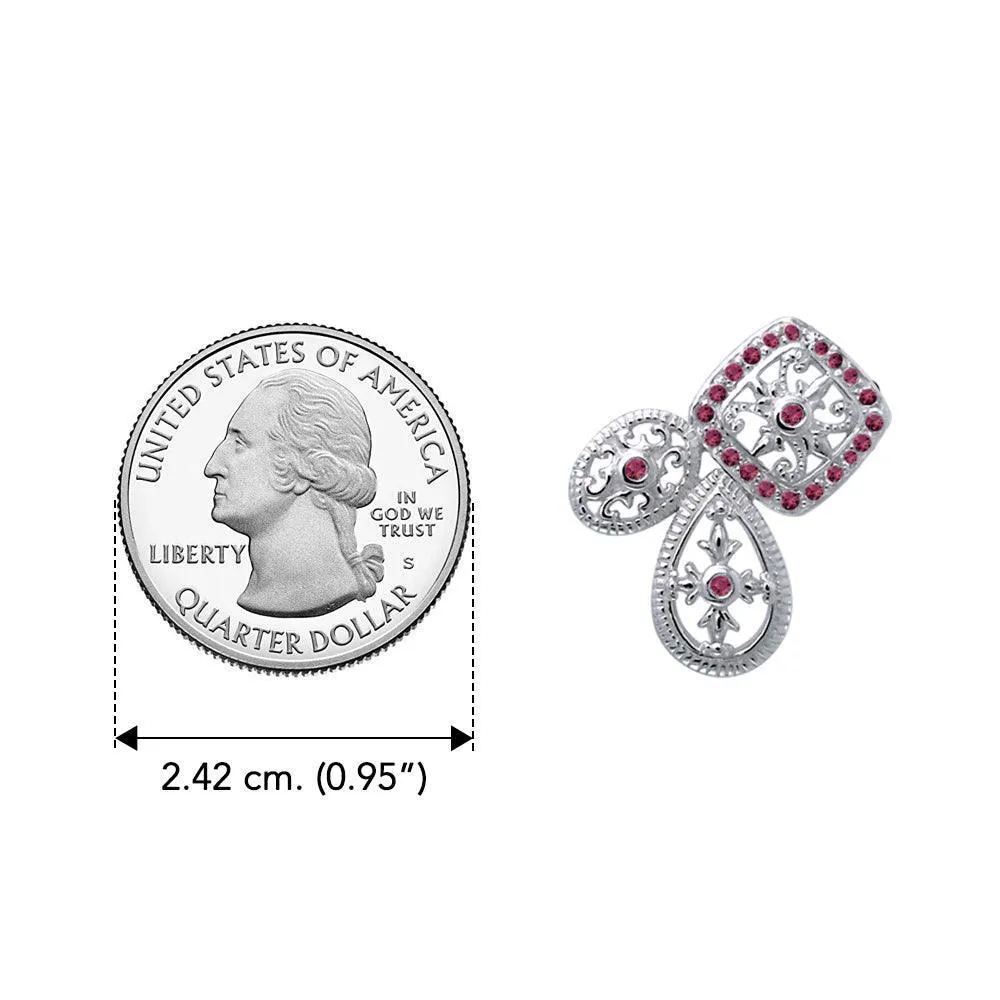 Authenticity at its finest Silver Elegant Post Earrings with Gemstones TER1213