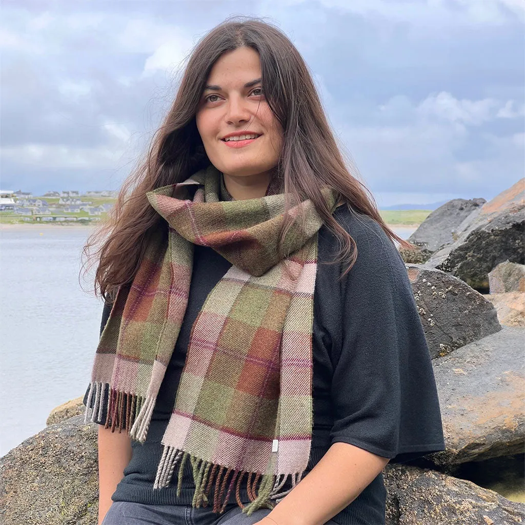 Autumn Plaid Lambswool Scarf