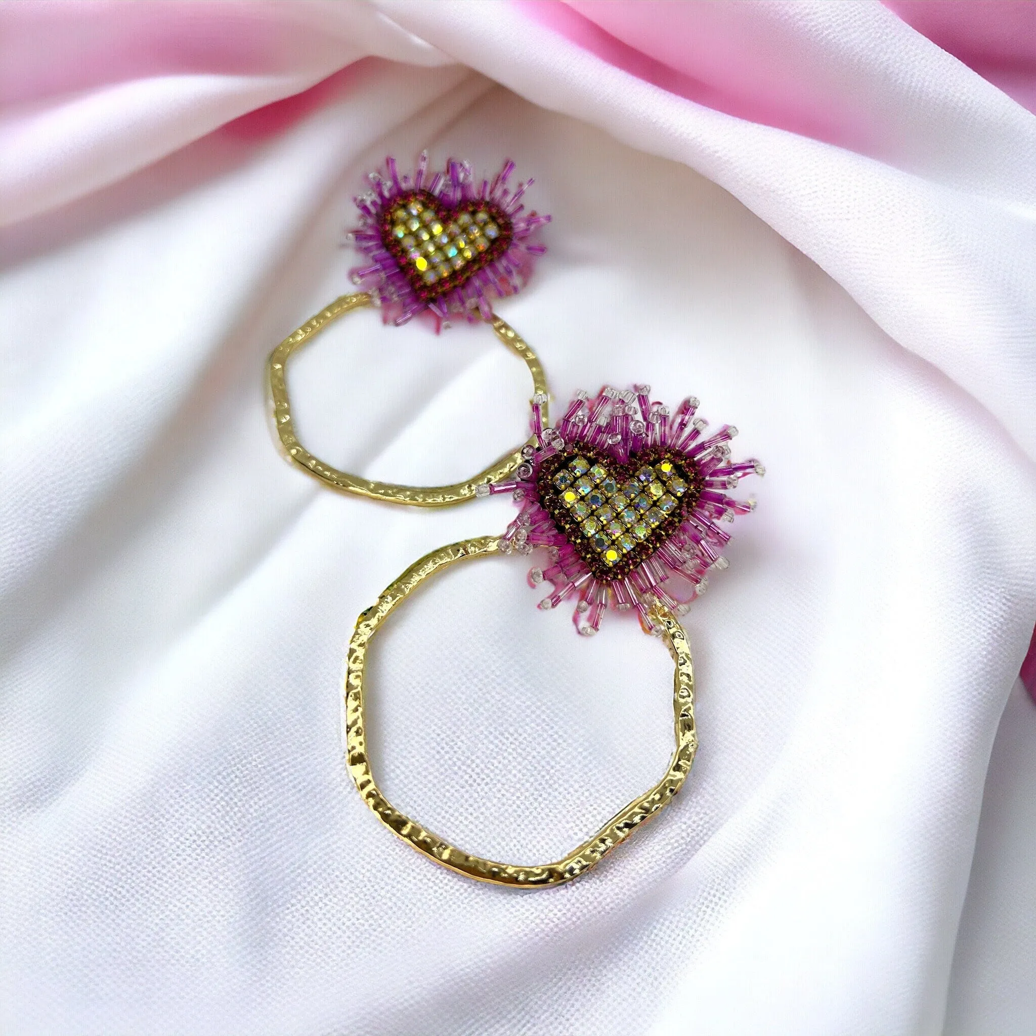 Beaded Heart Earrings, Beade Earrings, Valentine’s Earrings, Love Earrings, Heart Accessories, Easter Earrings, Beaded Accessories, Black