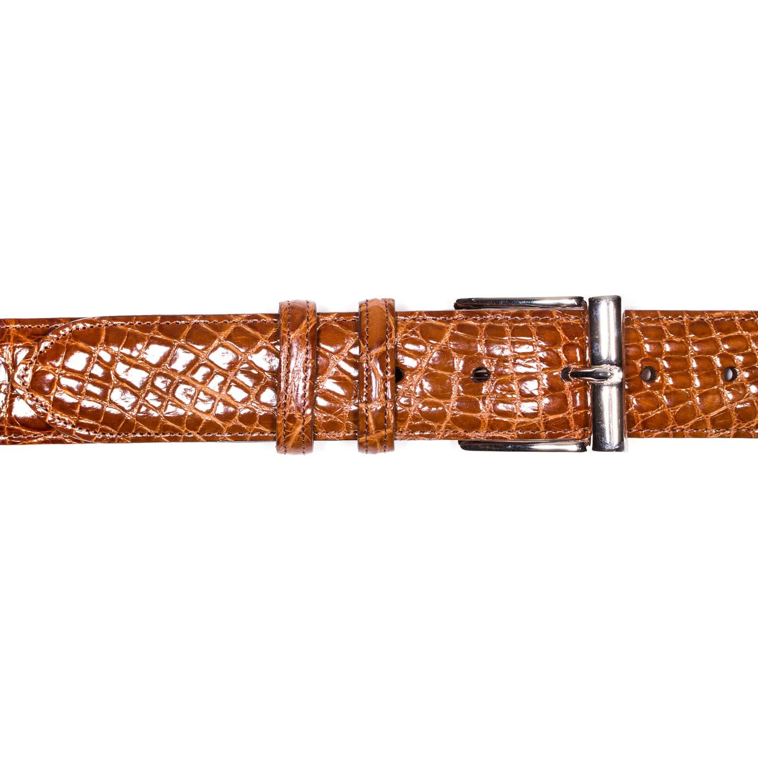 Belt in Cognac Alligator