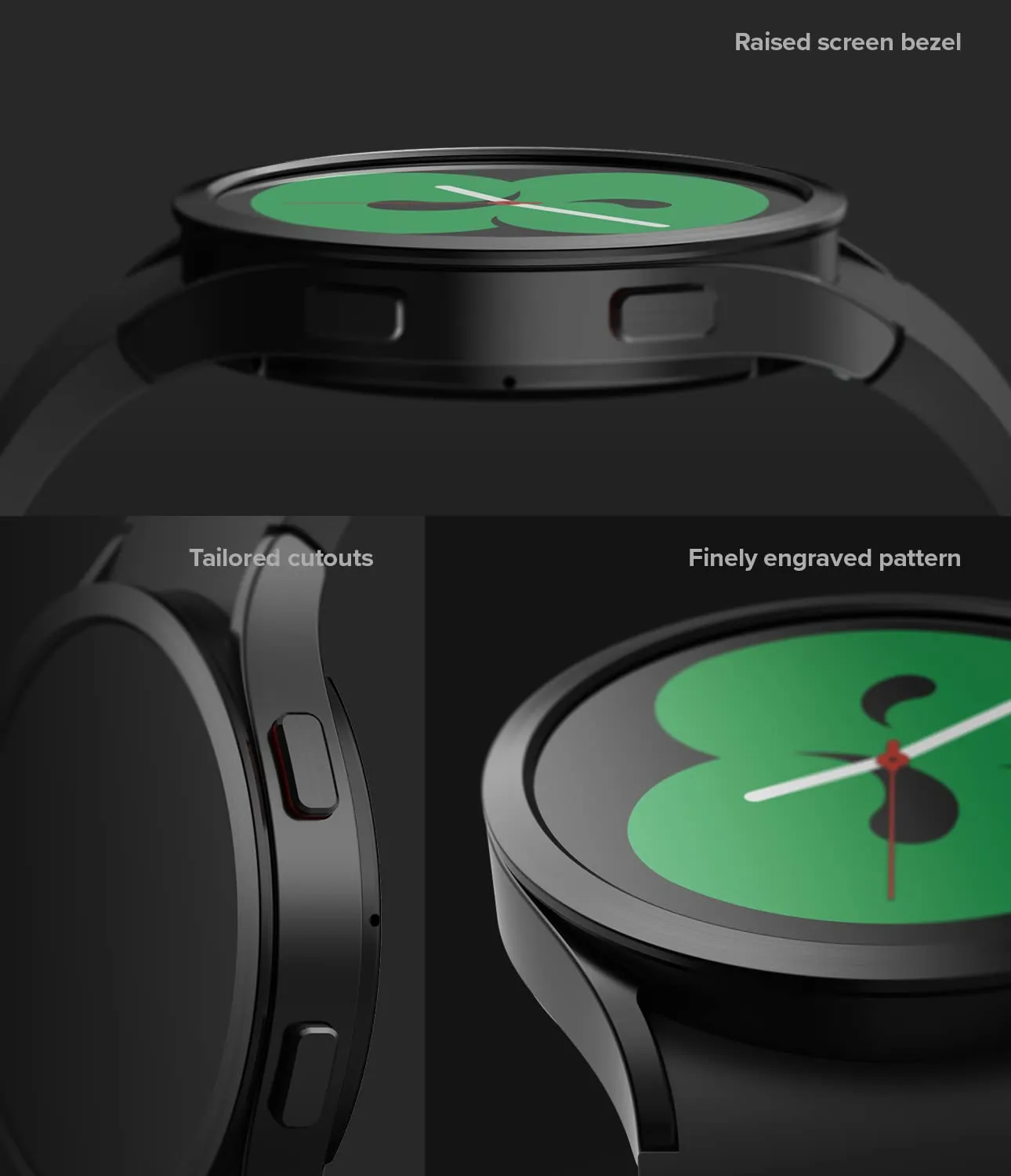 Bezel Styling Compatible with Samsung Galaxy Watch 4 40mm - Black [40-05]