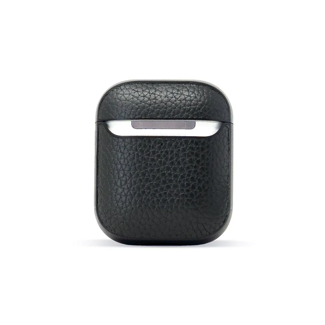 Black Leather AirPods Gen 1 & 2 Case