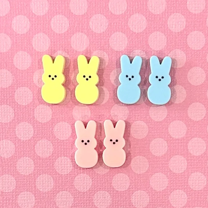 Blue marshmallow  bunny 🐰 - stud