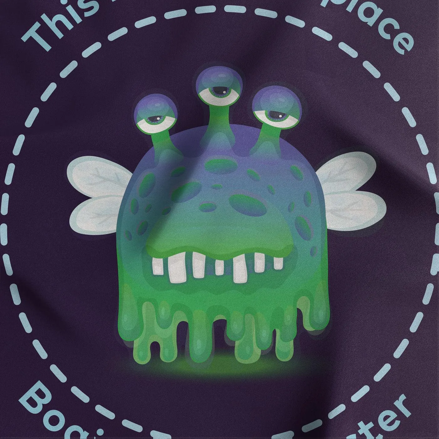 100% Cotton Handkerchief - Perfect Gift for Kids Featuring Bogies Snot Monster Design