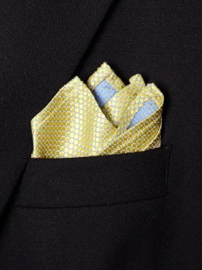 Boy's Pocket Square 18244 Yellow Neat