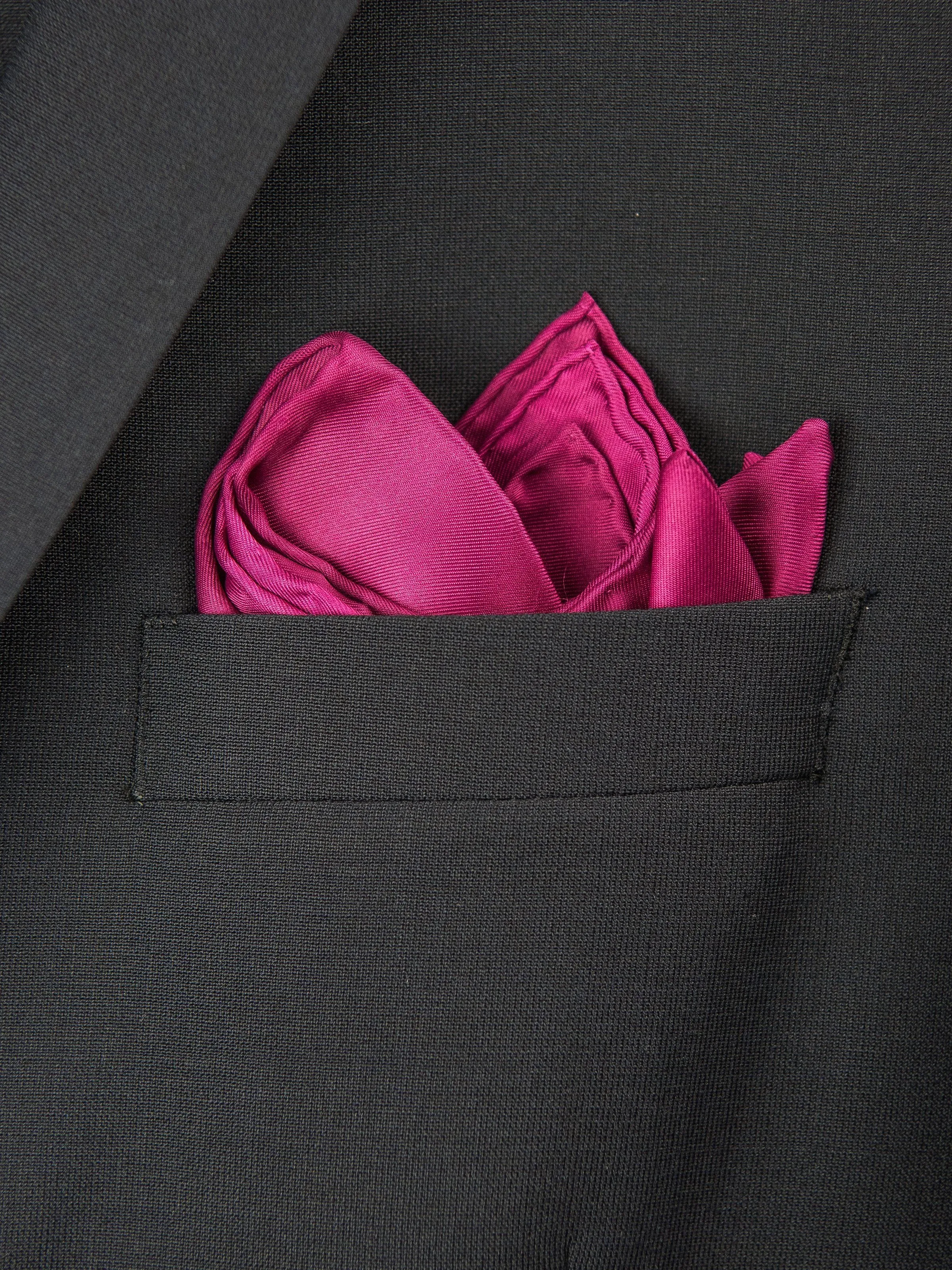 Boy's Pocket Square 27697 Red Violet