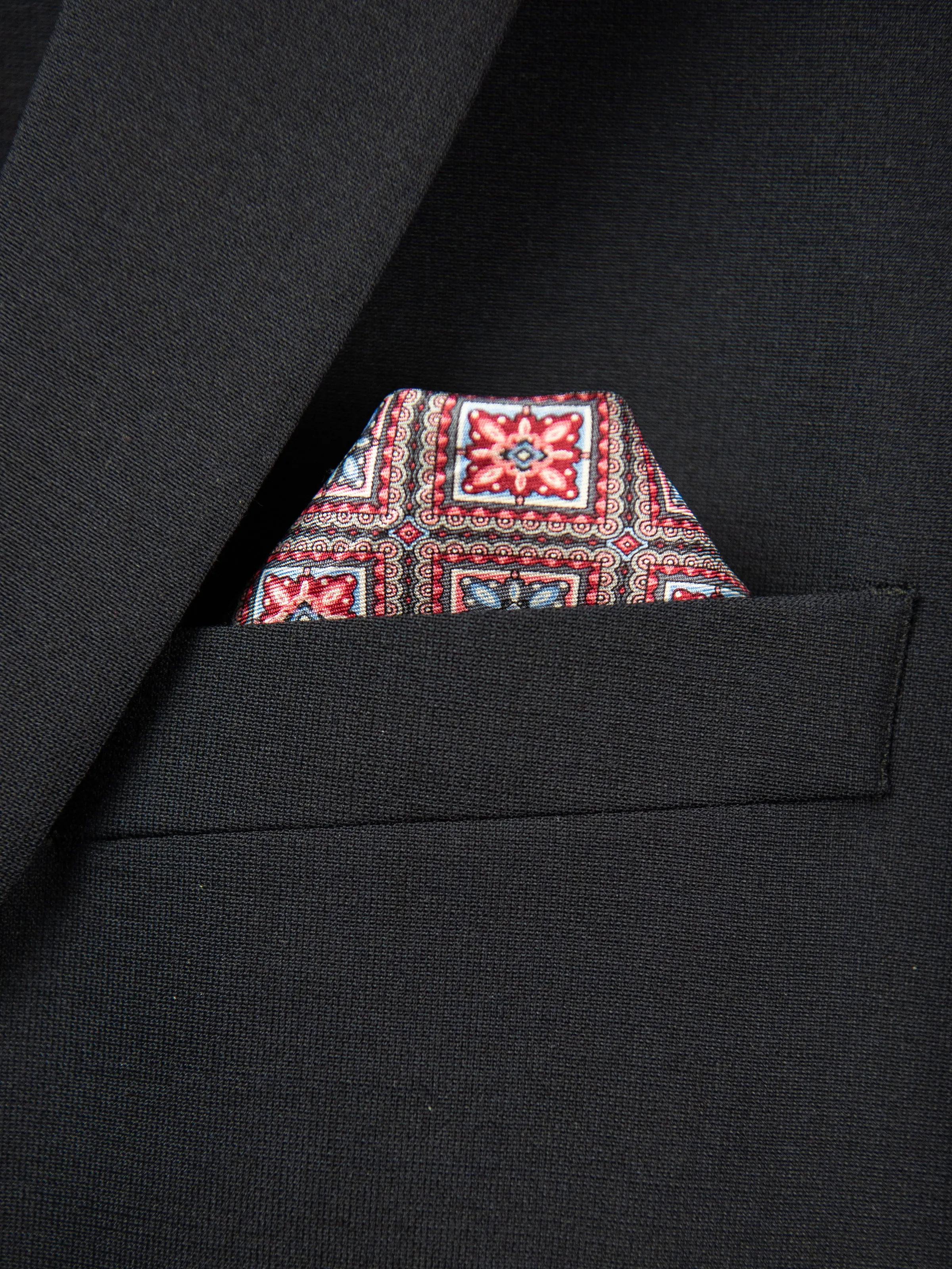 Boy's Pocket Square 29113 Rose/Blue