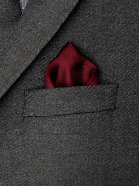 Boy's Pocket Square 34809 Solid - Burgundy