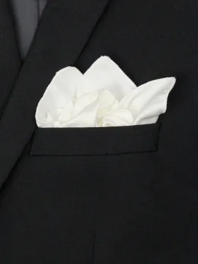 Boy's Pocket Square 36268 Solid - Ivory