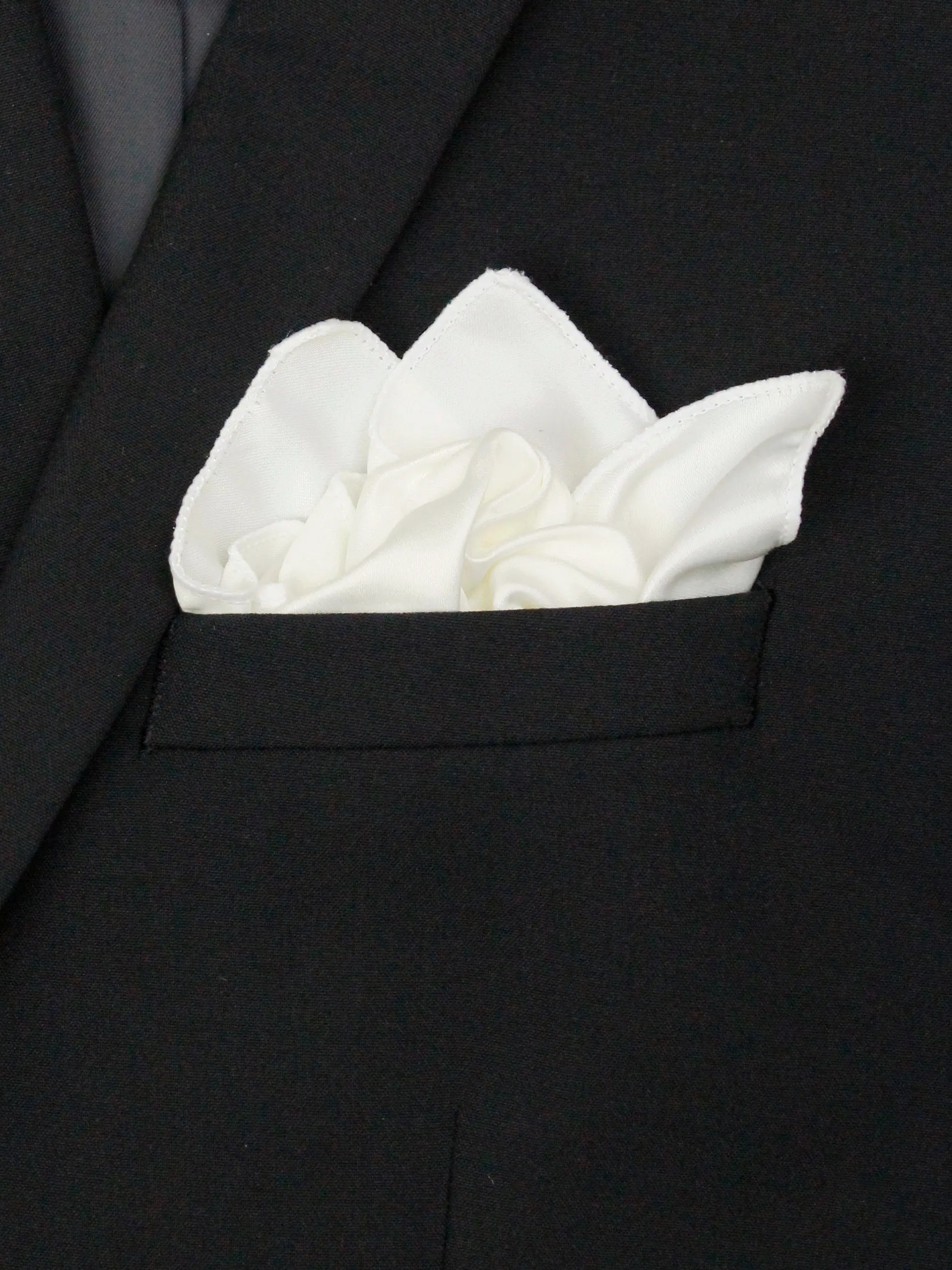 Boy's Pocket Square 36268 Solid - Ivory
