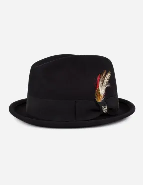 Brixton Gain Felt Trilby Hat - Black