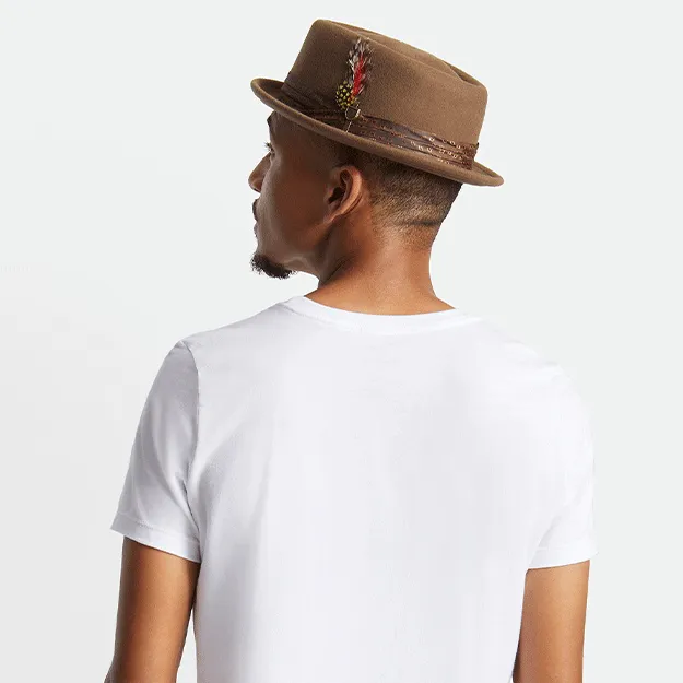 Brixton Stout Pork Pie Hat - Caramel/Copper