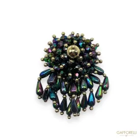 Brooch with Multicolor Beads- Art. D385 - Gafforelli Srl