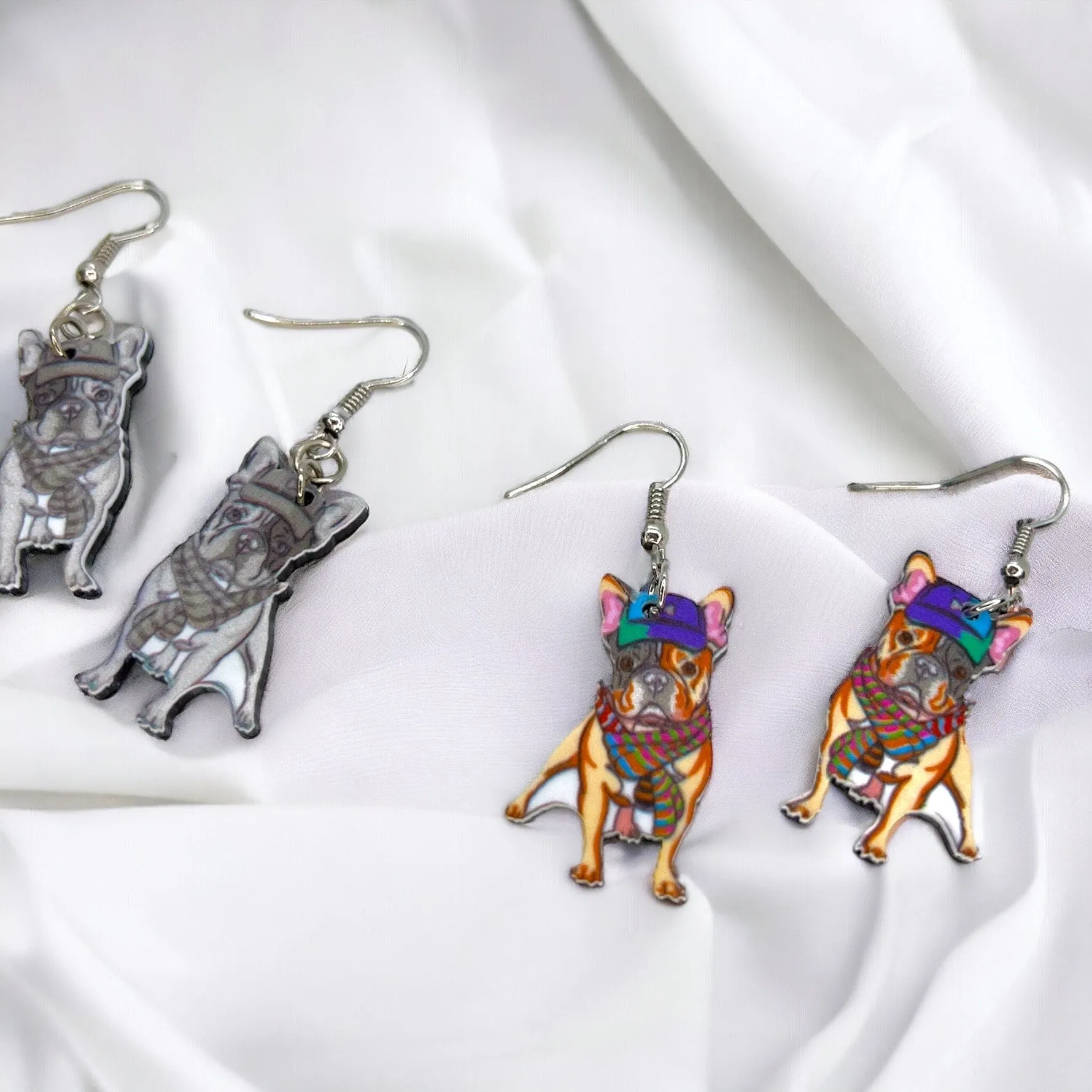 Bulldog Earrings - Dog Earrings, Dog Jewelry, Dog Mom, English Bulldog, Furbaby, Bulldog Puppy, Bulldog Mom, Handmade Earrings, British
