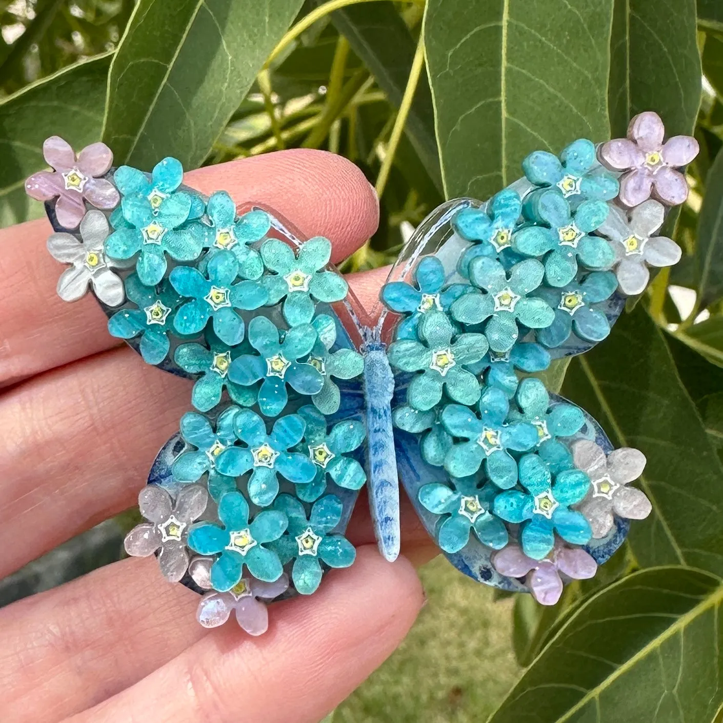 Butterfly 🦋 Forget-Me-Not- Brooch