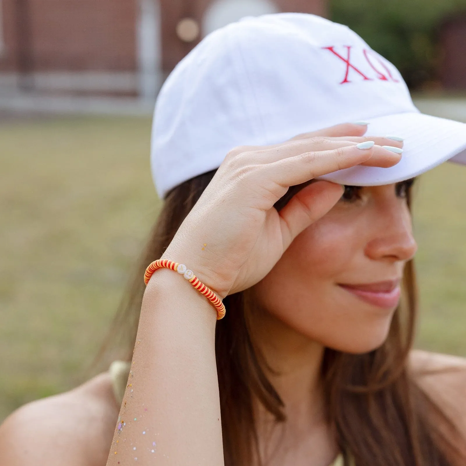Chi Omega Stretch Bracelet