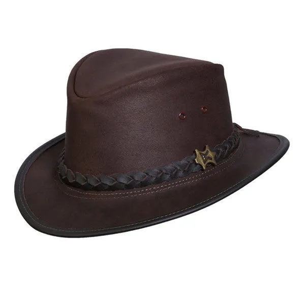 Streetwise Leather Fedora Hat by Conner