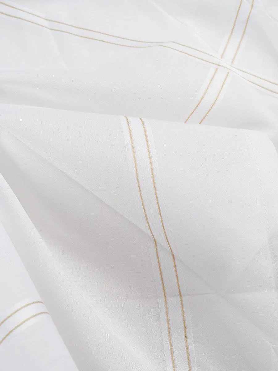 Cotton White Hand Kerchief 2700 (3 in 1)