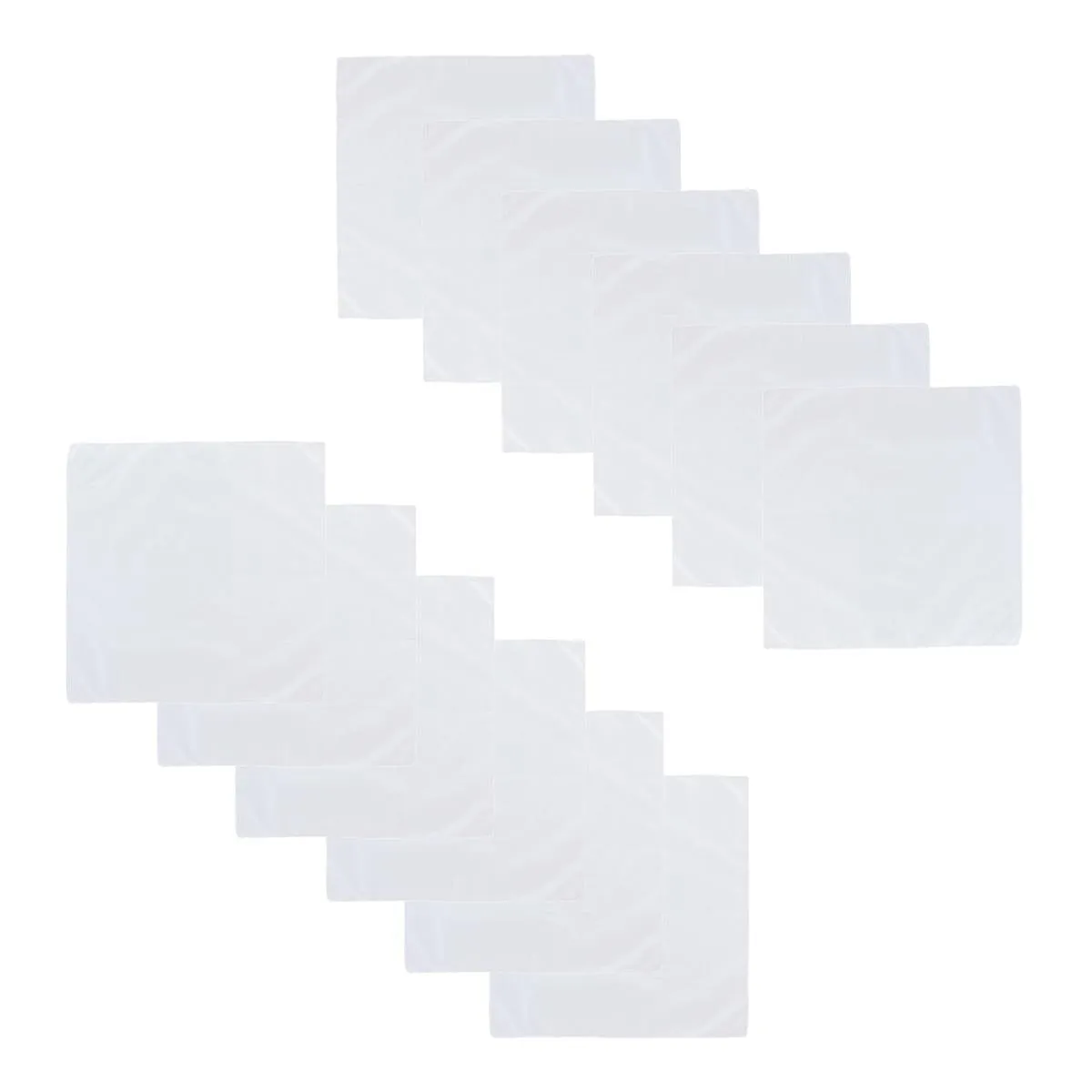 CTM® All Cotton 15x15 inch Solid White Cotton Handkerchief (12 Pack)
