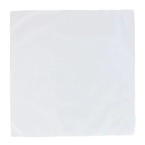 CTM® All Cotton 15x15 inch Solid White Cotton Handkerchief (12 Pack)
