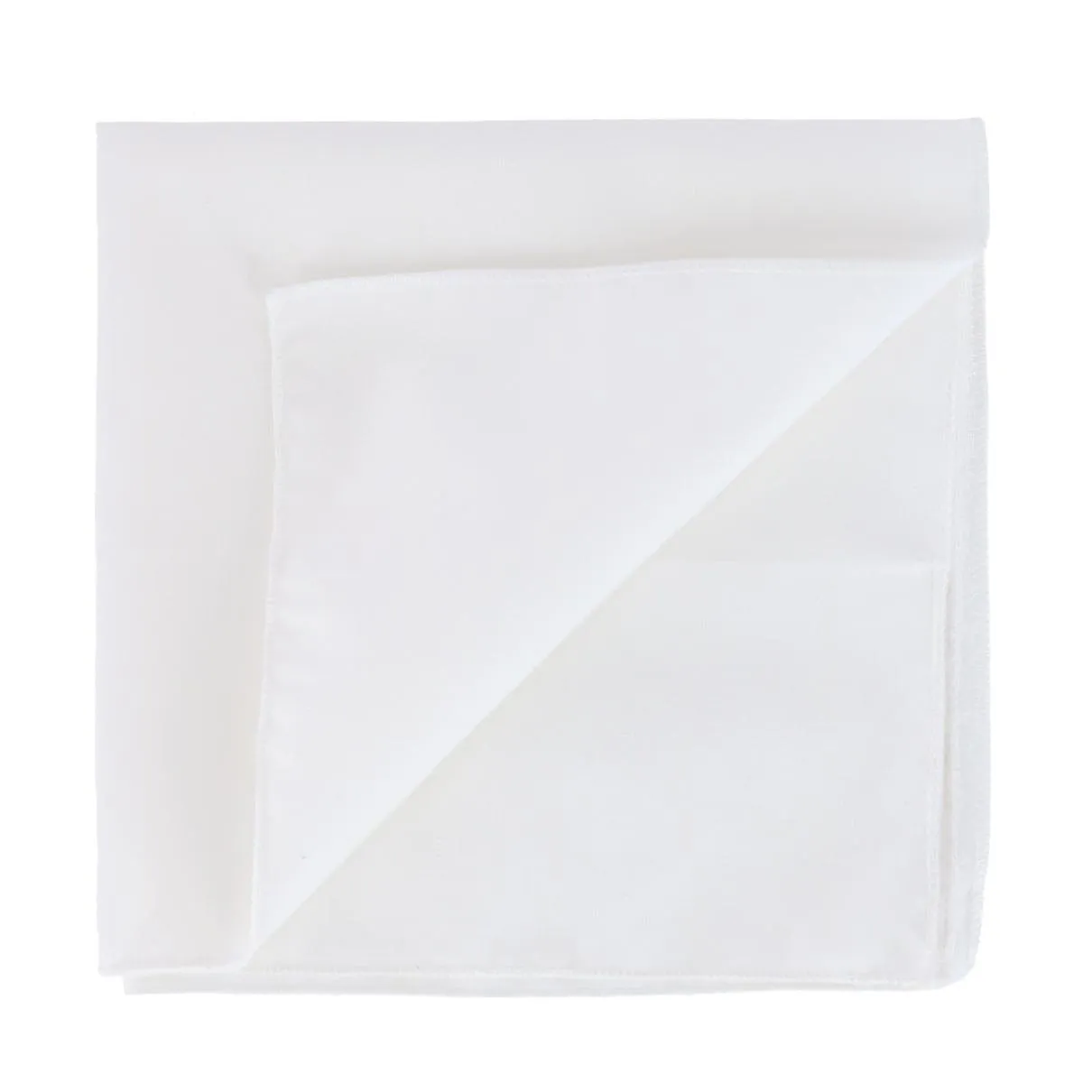 CTM® All Cotton 15x15 inch Solid White Cotton Handkerchief (12 Pack)