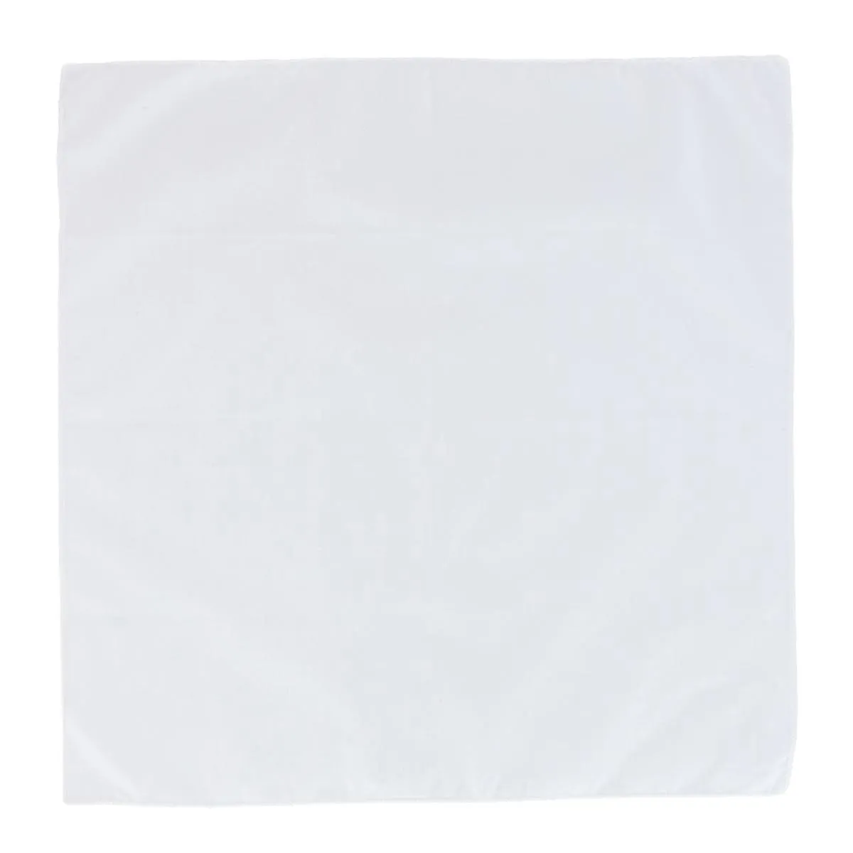CTM® All Cotton 15x15 inch Solid White Cotton Handkerchief (12 Pack)