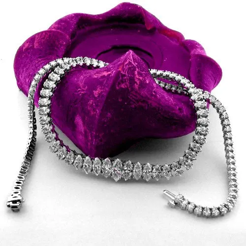 Cubic Zirconia Cz 17 Marquise Necklace
