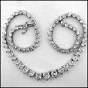 Cubic Zirconia Cz Heart Shape 29 Ct Necklace
