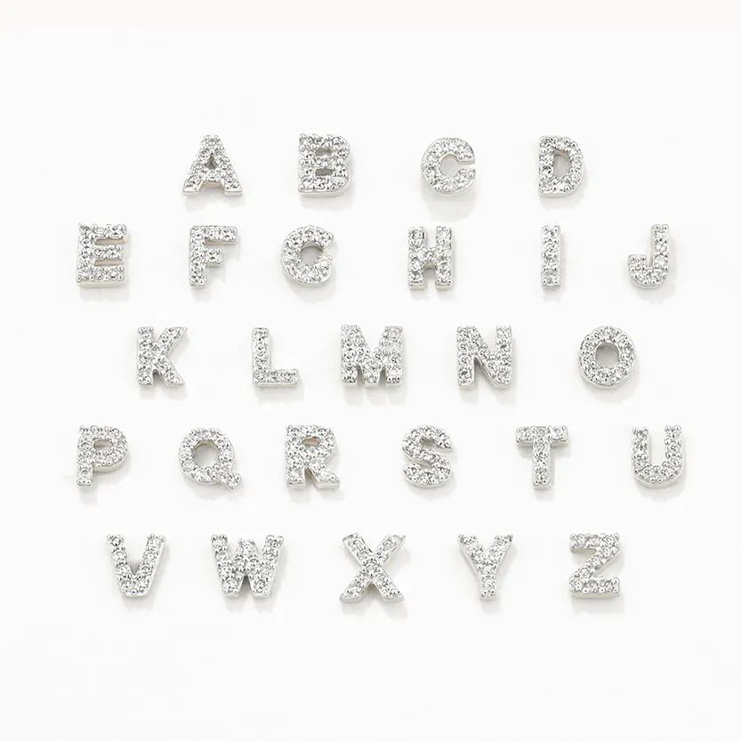 Diamond Letter A Necklace in Silver