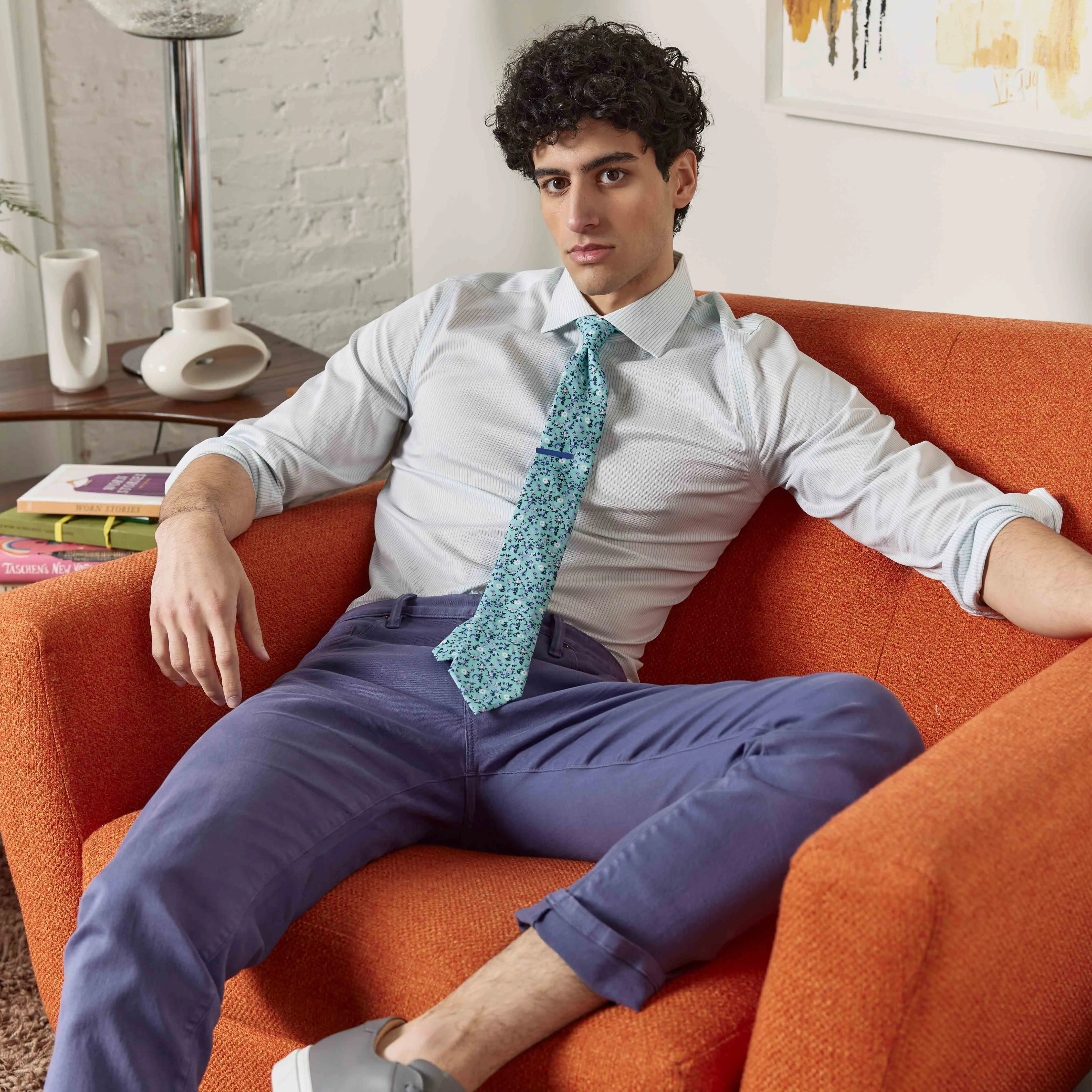 Ditzy Daisies Mint Tie