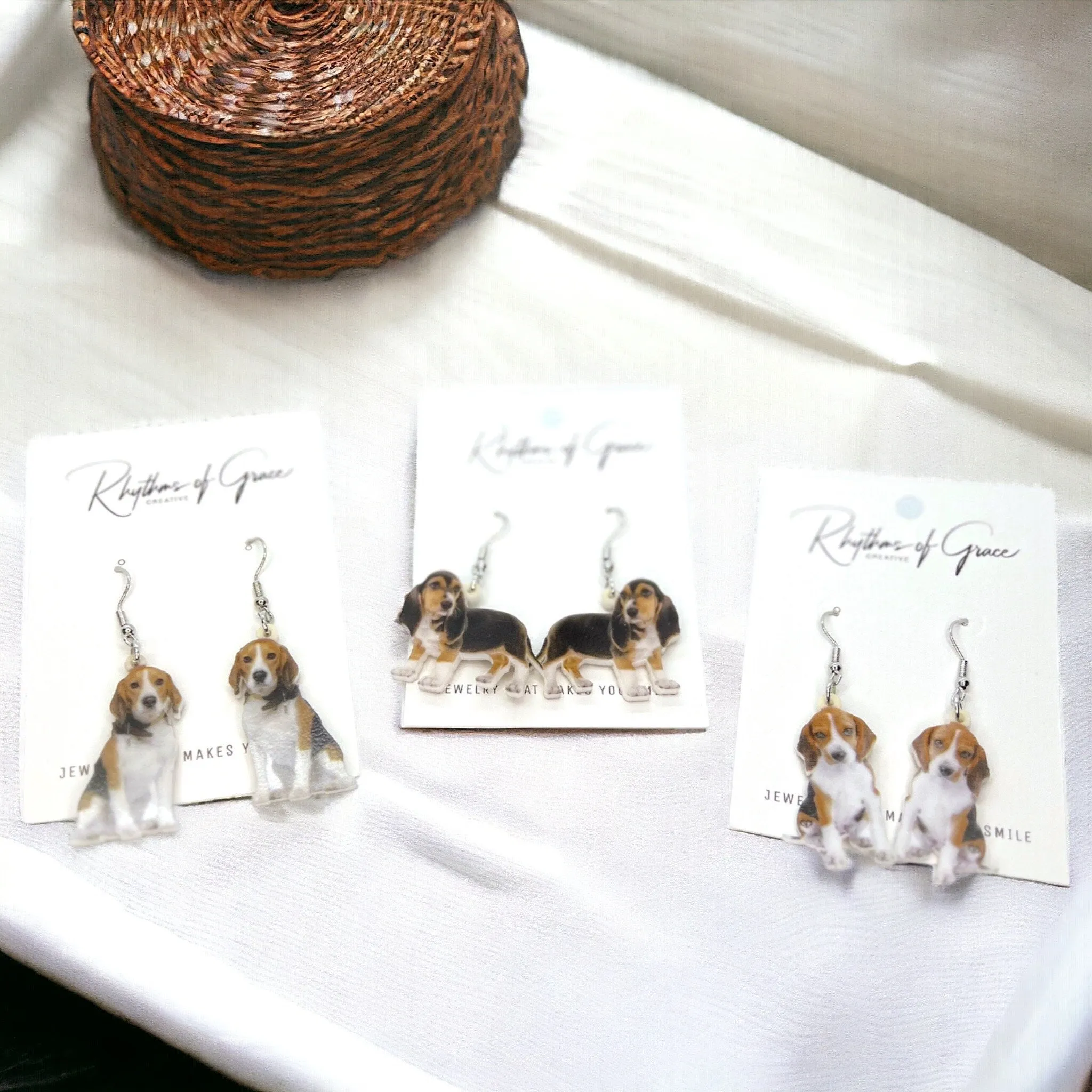 Dog Earrings, Beagle Earrings, Basset Hound, Dog Jewelry, Dog Mom, Beagle Jewelry, Dog Accessories, Basset Hound Earrings, Hound Dog