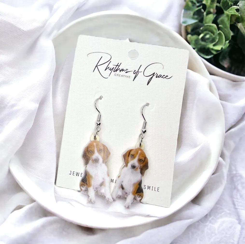 Dog Earrings, Beagle Earrings, Basset Hound, Dog Jewelry, Dog Mom, Beagle Jewelry, Dog Accessories, Basset Hound Earrings, Hound Dog