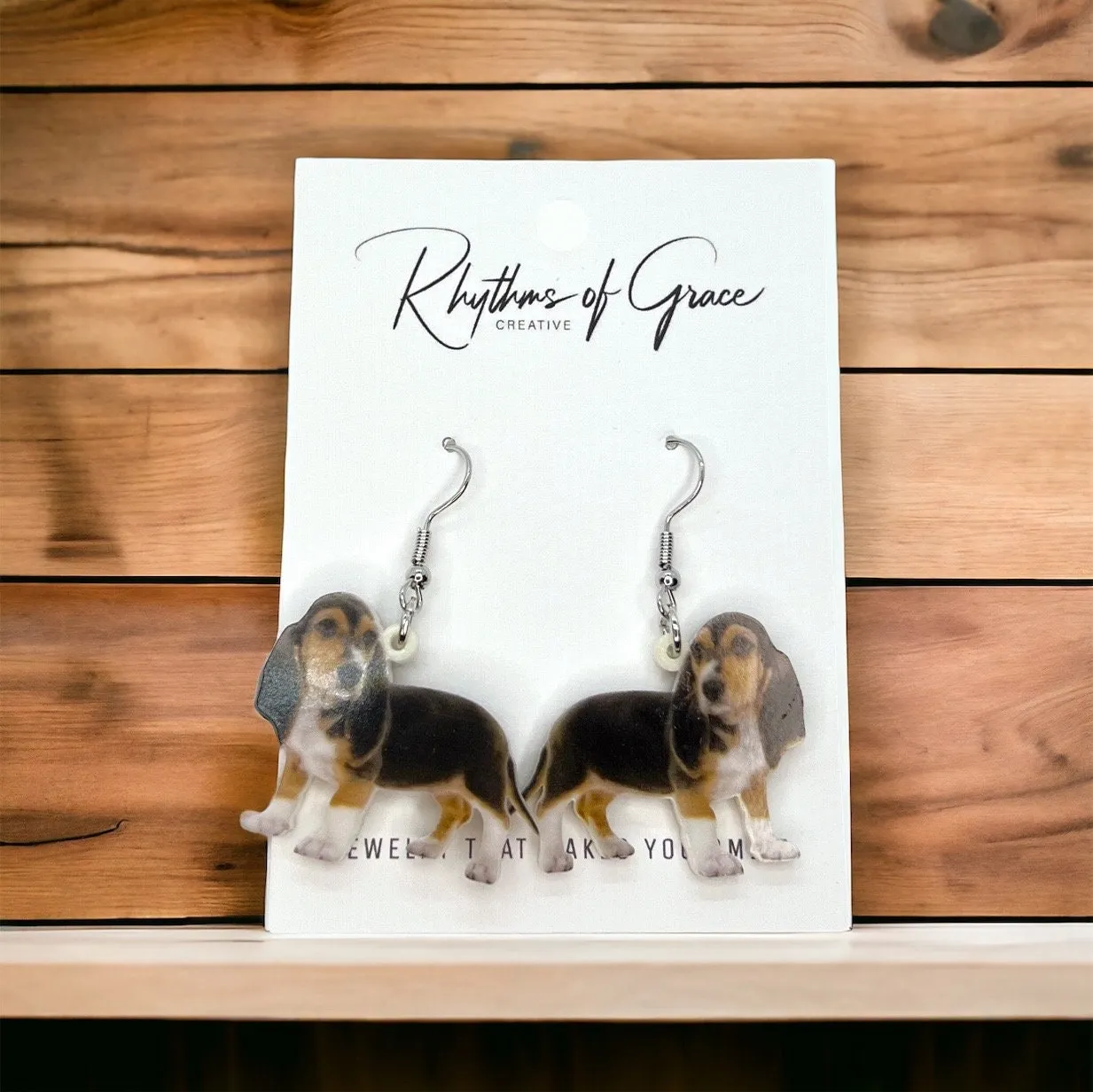 Dog Earrings, Beagle Earrings, Basset Hound, Dog Jewelry, Dog Mom, Beagle Jewelry, Dog Accessories, Basset Hound Earrings, Hound Dog