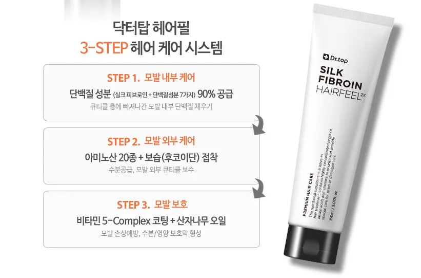 DR. TOP Silk Fibroin Hairfeel 2X Leave in Treatment for Damaged Hair